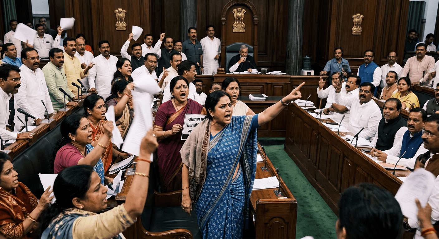 महिला आरक्षण बिल: लोकसभा में बिल पास न होने पर सियासी घमासान