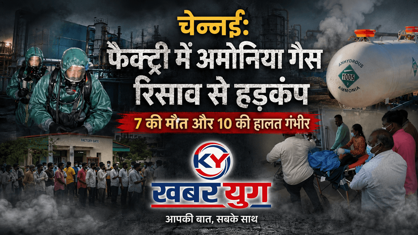 चेन्नई: फैक्ट्री में अमोनिया गैस रिसाव से हड़कंप, 7 की मौत और 10 की हालत गंभीर