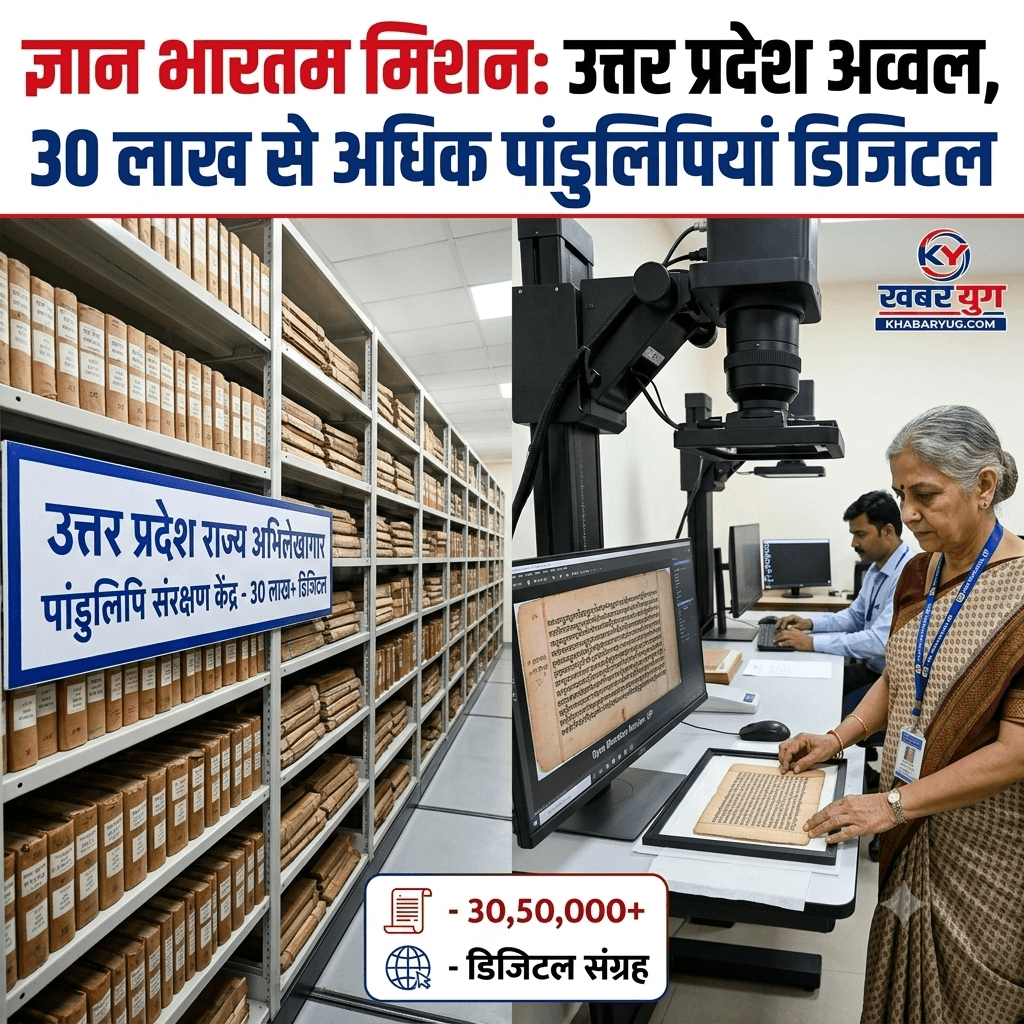 ज्ञान भारतम मिशन में उत्तर प्रदेश अव्वल, 30 लाख से अधिक पांडुलिपियां डिजिटल