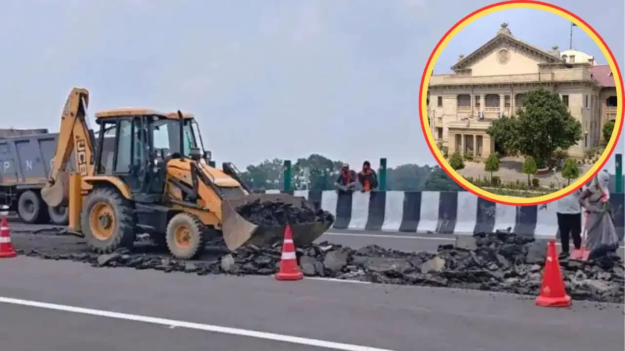लखनऊ-कानपुर एक्सप्रेसवे धंसने का मामला पहुंचा हाईकोर्ट, NHAI और सरकार से मांगा जवाब