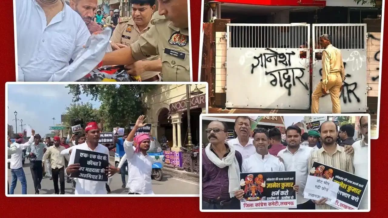 पुतला फूंकने से लेकर घर पर अभद्र नारा लिखने तक… UP में CEC ज्ञानेश कुमार का विरोध